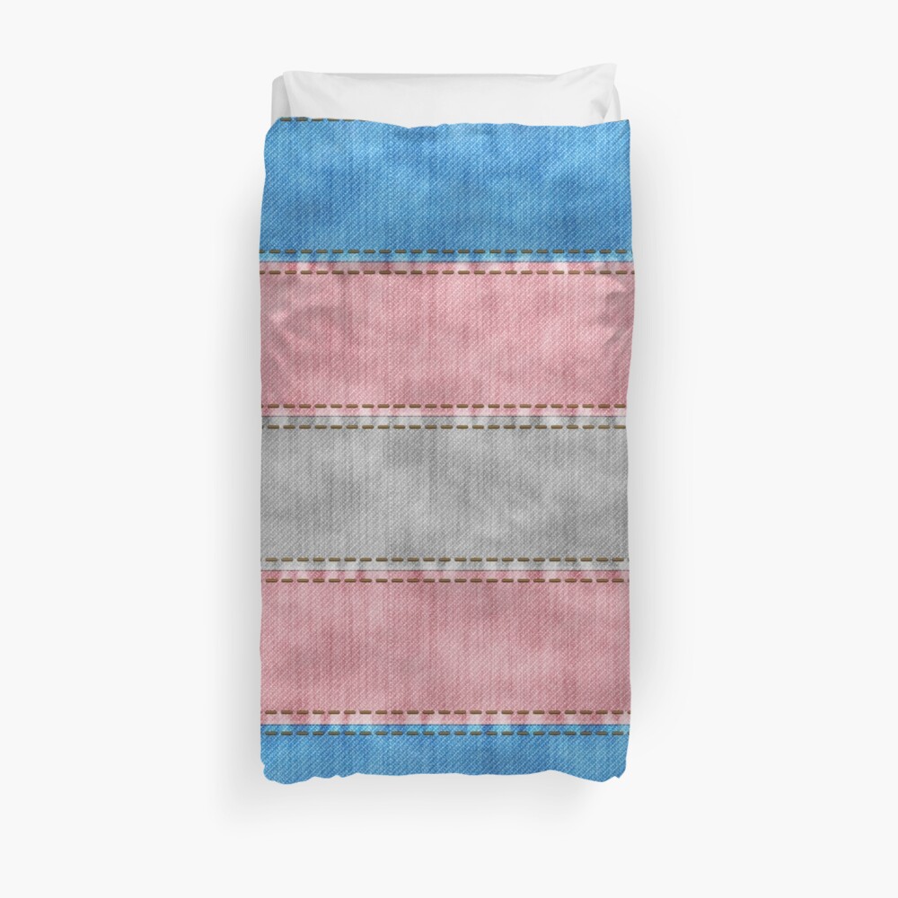 Transgender Denim Flag Duvet Cover