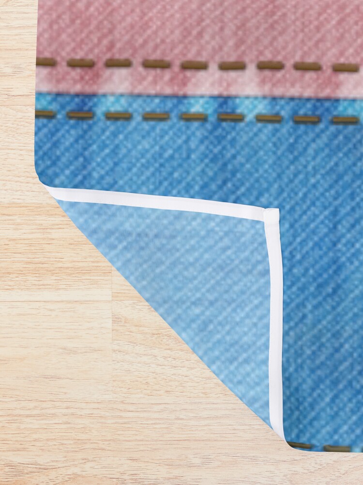 Alternate view of Transgender Denim Flag Shower Curtain