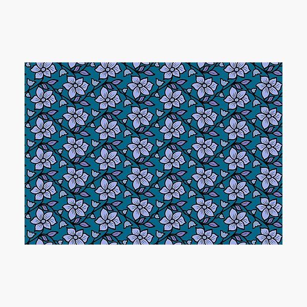 Item preview, Purple and Blue Vine Flowers designed and sold by LifeTU.