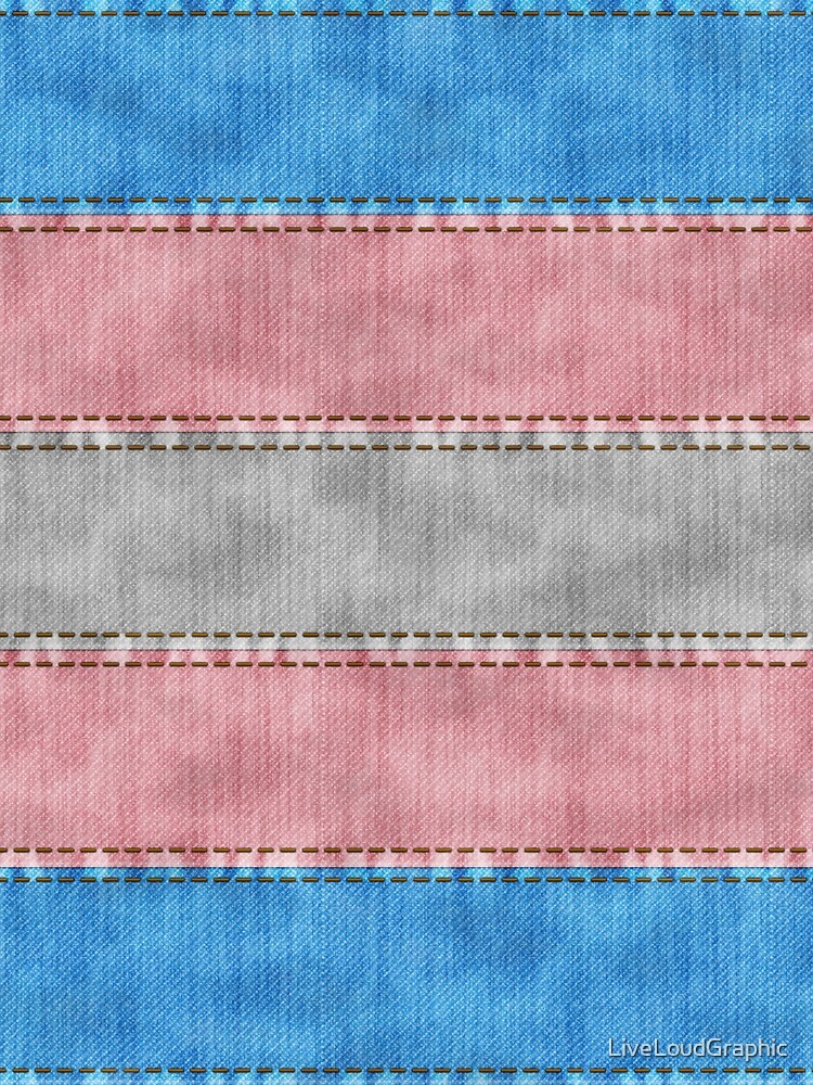 Transgender Denim Flag by LiveLoudGraphic