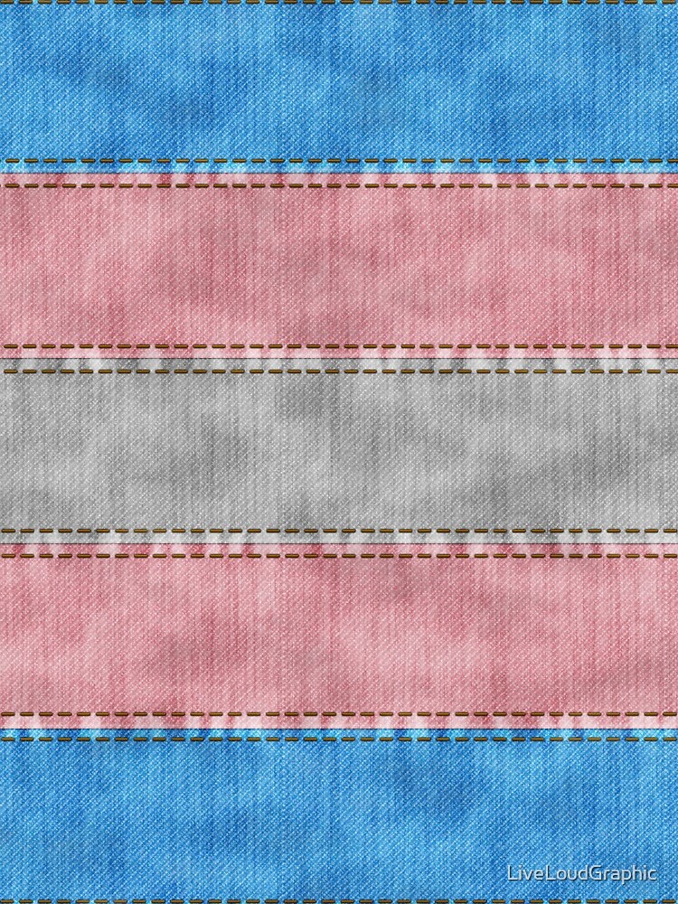 Transgender Denim Flag by LiveLoudGraphic