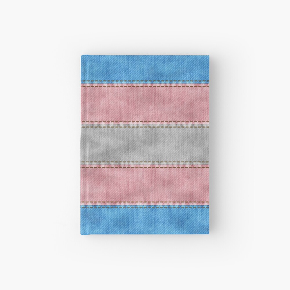 Transgender Denim Flag Hardcover Journal