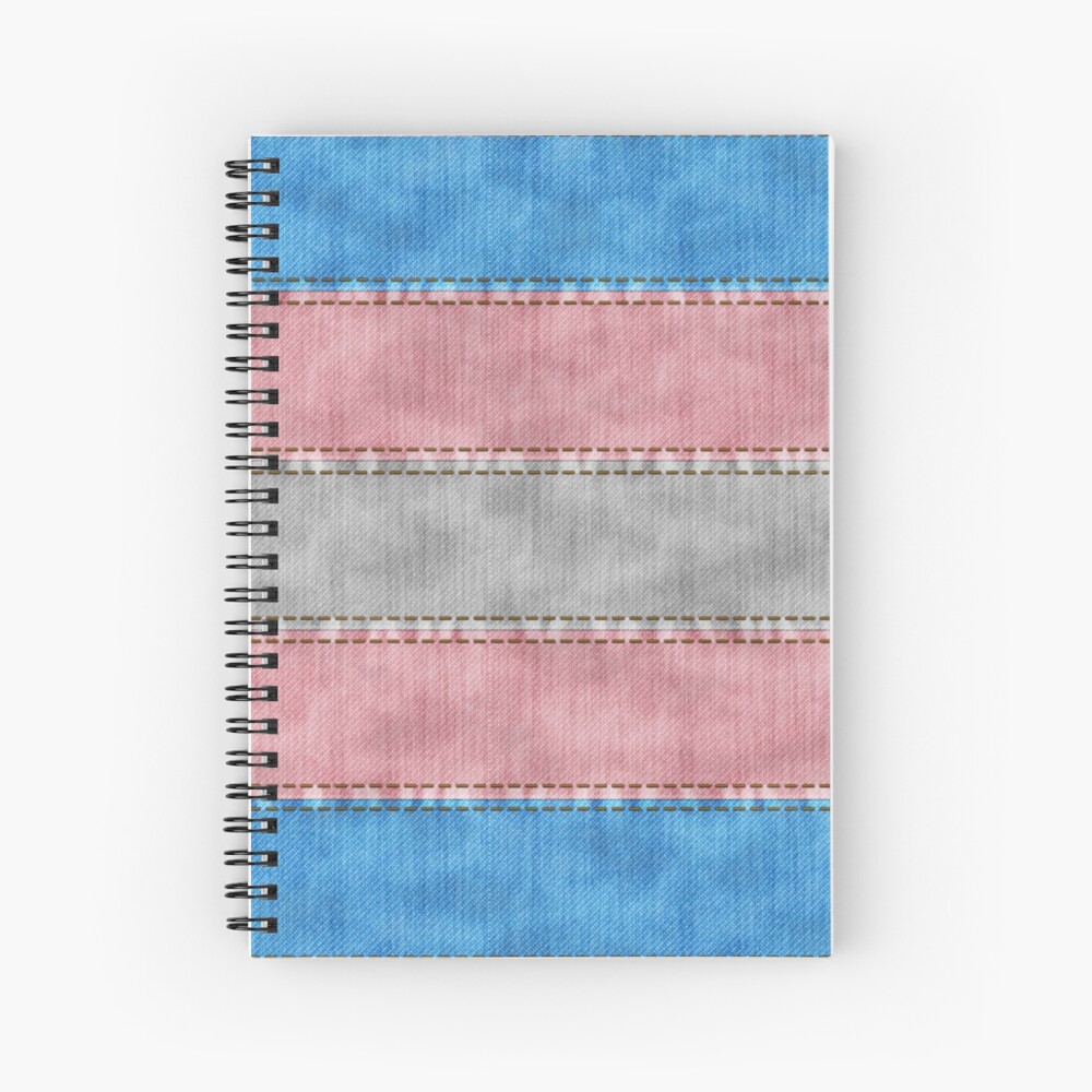 Transgender Denim Flag Spiral Notebook