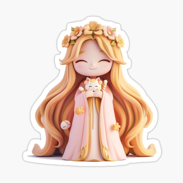 Item preview, Freya the Norse Goddess with Cats designed and sold by GoldenChiArt.