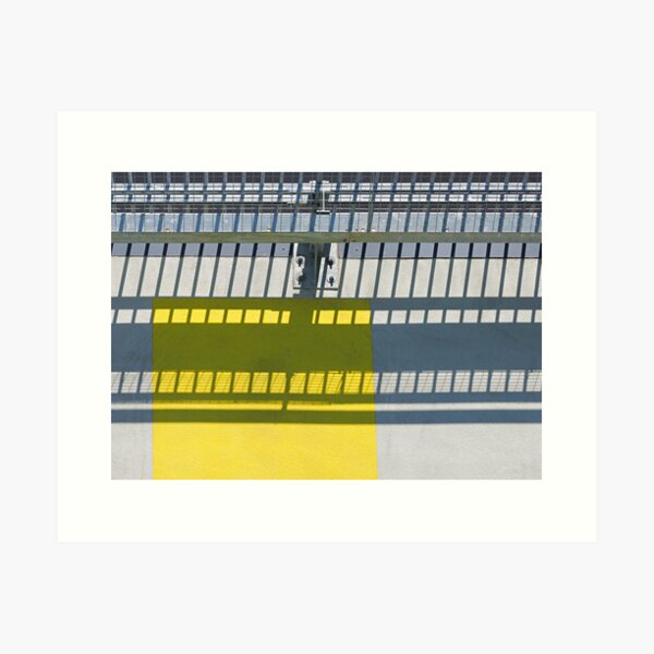 Square Yellow Zone Art Print