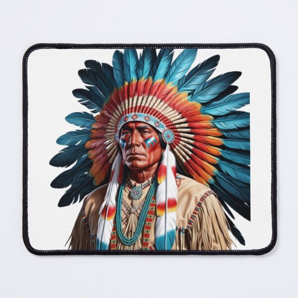 Item preview, Resplendent Native American Chief designed and sold by artistmagicshop.
