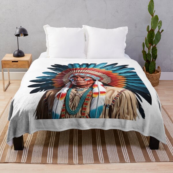 Item preview, Resplendent Native American Chief designed and sold by artistmagicshop.