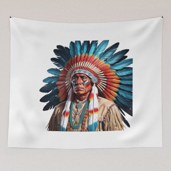 Item preview,  Resplendent Native American Chief designed and sold by artistmagicshop.
