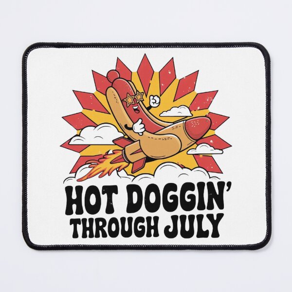 Item preview, Hot Dog Cartoon Rocket Ride – National Hot Dog Day Retro Design designed and sold by ARTReMi.