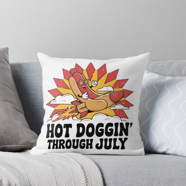 Item preview, Hot Dog Cartoon Rocket Ride – National Hot Dog Day Retro Design designed and sold by ARTReMi.