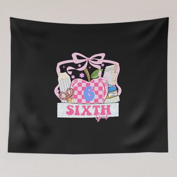 Item preview, Sixth Grade Apple Gingham Bow Books Coquette Back to School designed and sold by diyoor.
