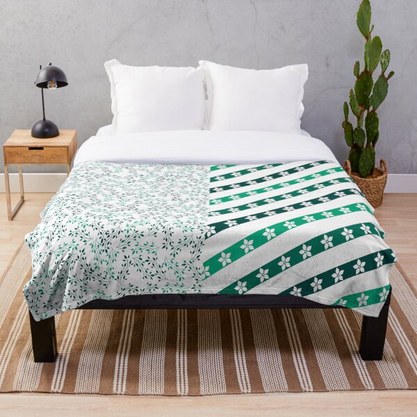 Item preview, Green Leaves and Flower Pattern designed and sold by Sweta Dey.