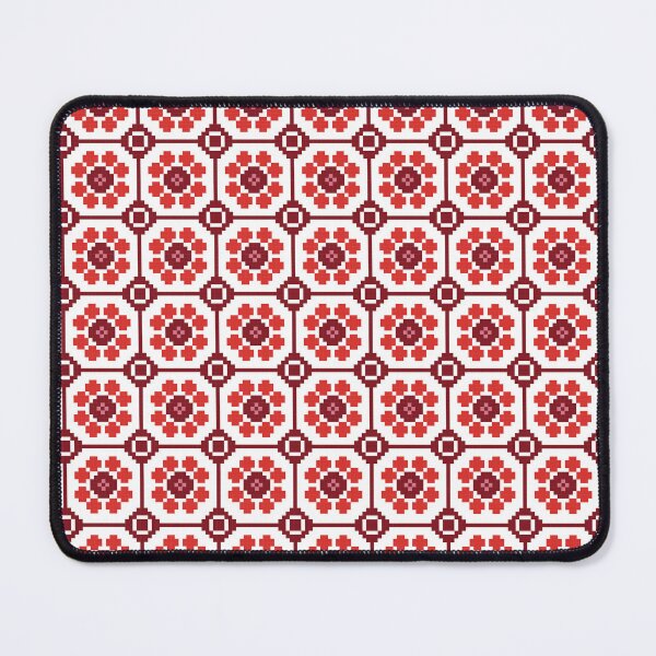 Item preview, Red Folk Floral Pixel Seamless Pattern. designed and sold by Nakhorn.