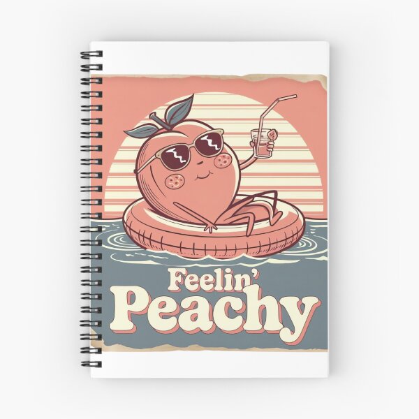 Item preview, Feelin’ Peachy – Cute Retro Fruit Design for Summer Vibes designed and sold by ARTReMi.