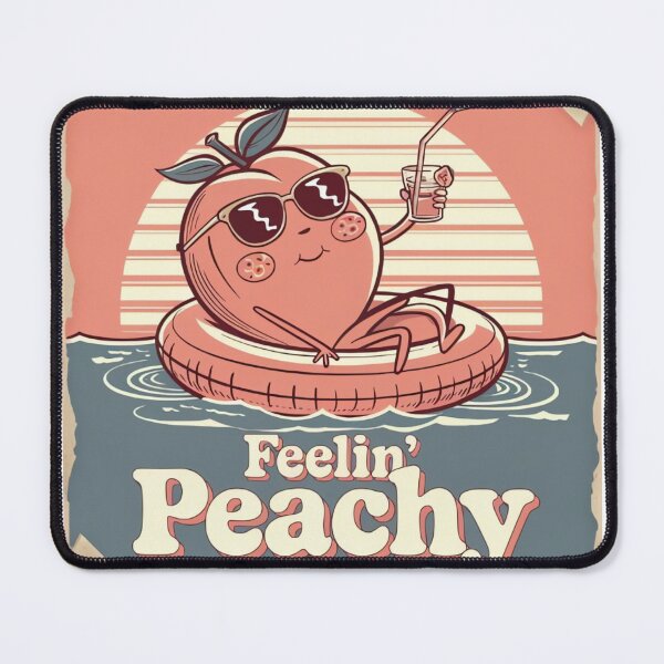Item preview, Feelin’ Peachy – Cute Retro Fruit Design for Summer Vibes designed and sold by ARTReMi.