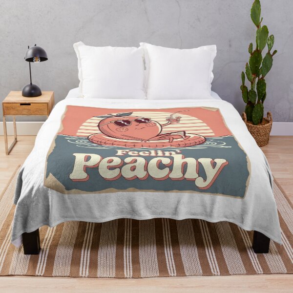 Item preview, Feelin’ Peachy – Cute Retro Fruit Design for Summer Vibes designed and sold by ARTReMi.