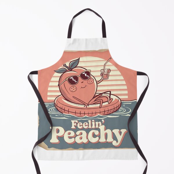 Item preview, Feelin’ Peachy – Cute Retro Fruit Design for Summer Vibes designed and sold by ARTReMi.
