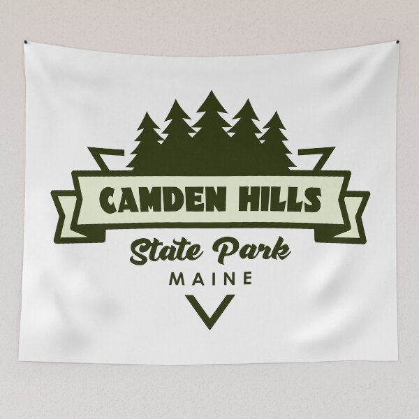 Item preview, Camden Hills State Park Maine Trees And Ribbon designed and sold by bivenart.