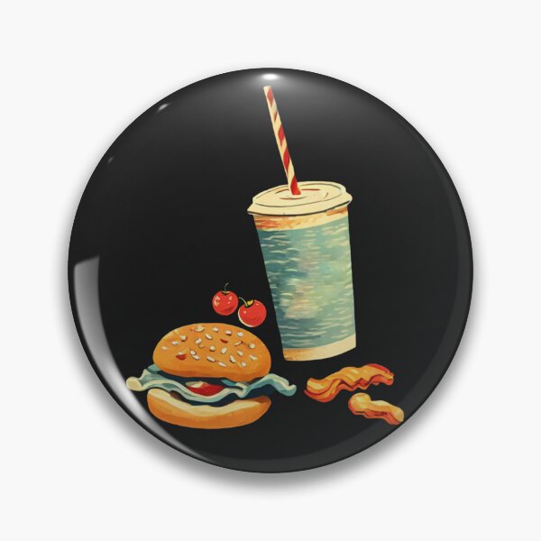 Item preview, Fast Food and Drinks Pattern | Retro Style designed and sold by UnhingedBird.
