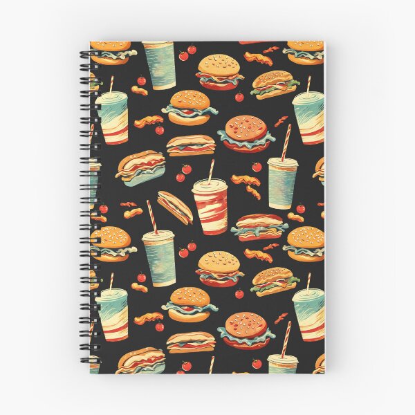 Item preview, Fast Food and Drinks Pattern | Retro Style designed and sold by UnhingedBird.