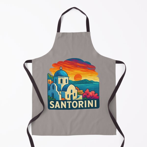 Item preview, Santorini Sunset - Blue Domes & Aegean Views designed and sold by Myra365Art.