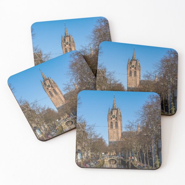 Item preview, Nieuwe Kerk Tower over Delft Canal – Netherlands designed and sold by expat-camera.
