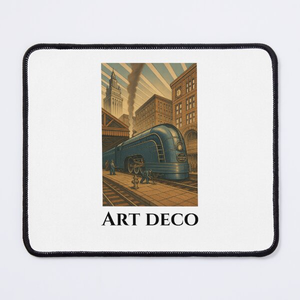 Item preview, Streamline Majesty – Art Deco Locomotive Poster designed and sold by Fleetwood1994.