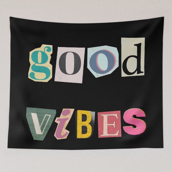 Item preview, Good Vibes Text Art designed and sold by MurellosArt.