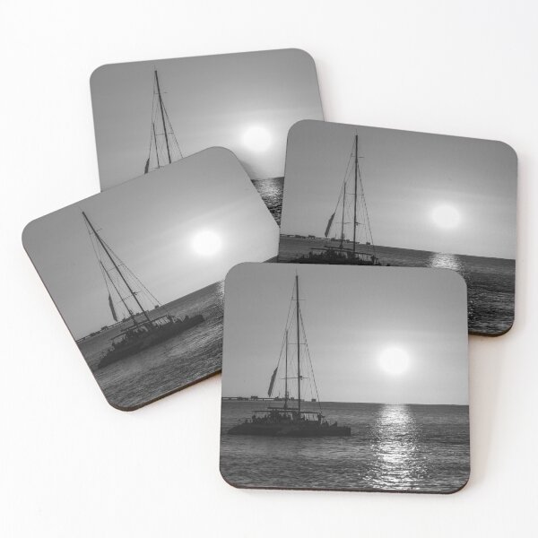 Item preview, Catamaran Sunset Silhouette, Tagus River – Monochrome designed and sold by expat-camera.