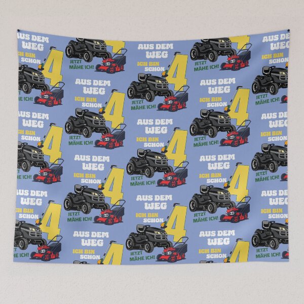 Item preview, 4th Birthday - Boy 4 Years Lawnmower Tractor Saying designed and sold by FoxyS.
