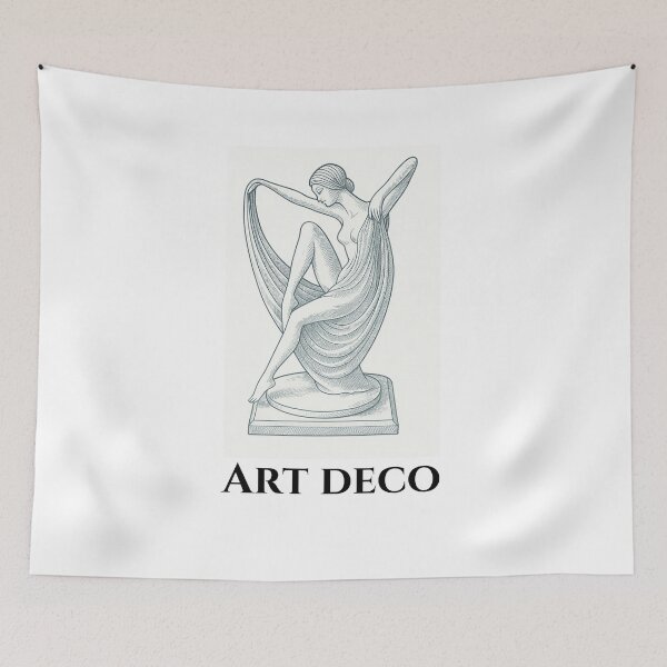 Item preview, Graceful Art Deco Muse – Line Art Edition designed and sold by Fleetwood1994.