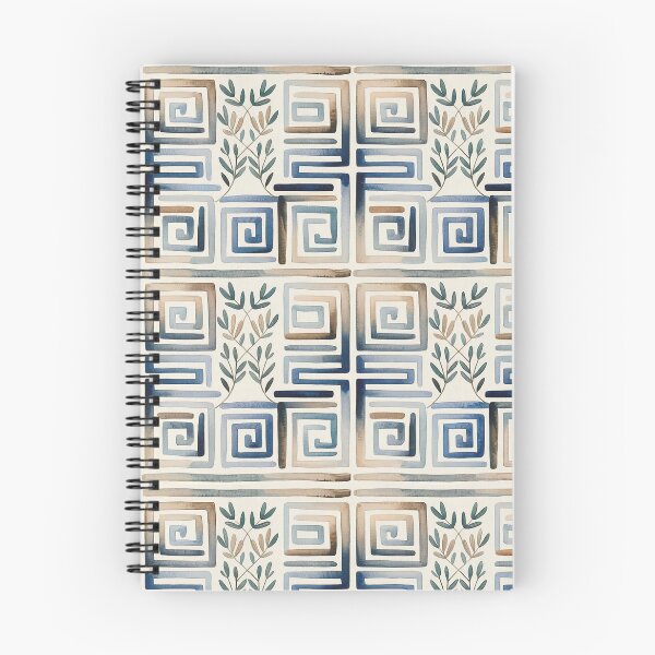 Item preview, Watercolor Blue Greek key  designed and sold by Tamas Das.