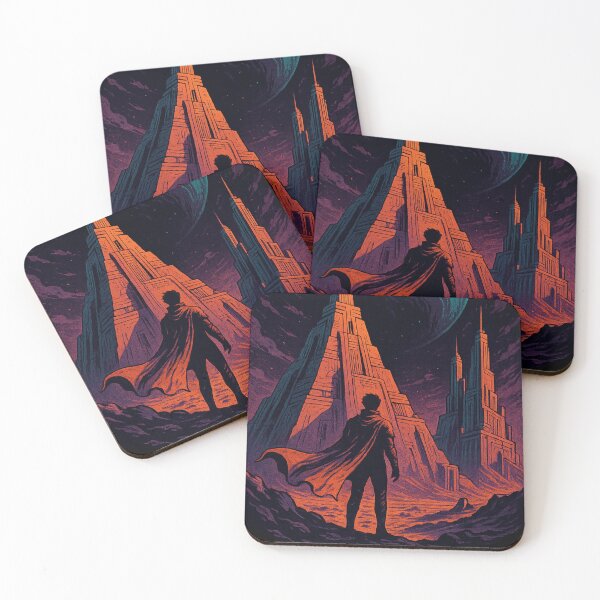 Item preview, Desert Starscape and Cosmic Ruins - Sci-Fi Retro Art designed and sold by Kampendesigns.