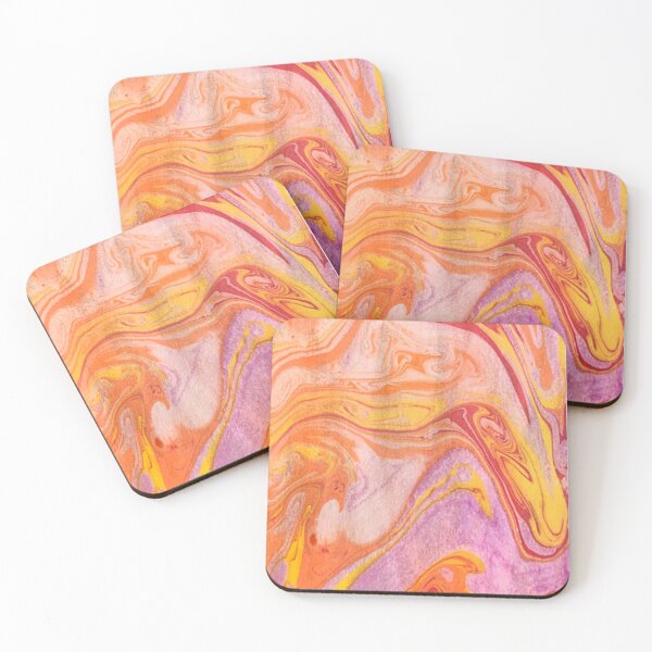 Item preview, Sunset Ebru designed and sold by DyedCloudStudio.