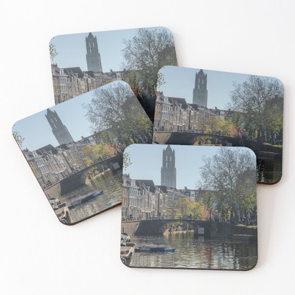 Item preview, Dom Tower Over Oudegracht Canal, Utrecht designed and sold by expat-camera.