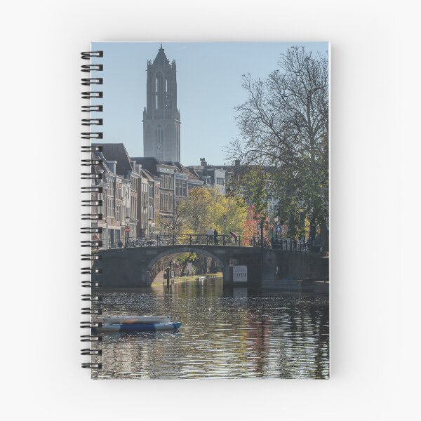 Item preview, Dom Tower Over Oudegracht Canal, Utrecht designed and sold by expat-camera.