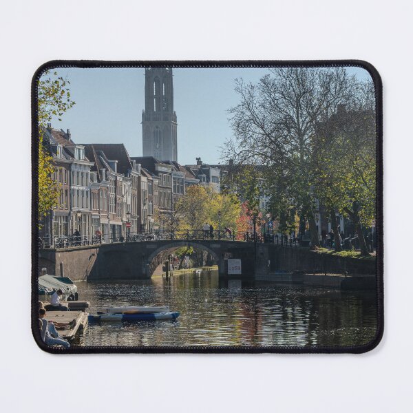 Item preview, Dom Tower Over Oudegracht Canal, Utrecht designed and sold by expat-camera.