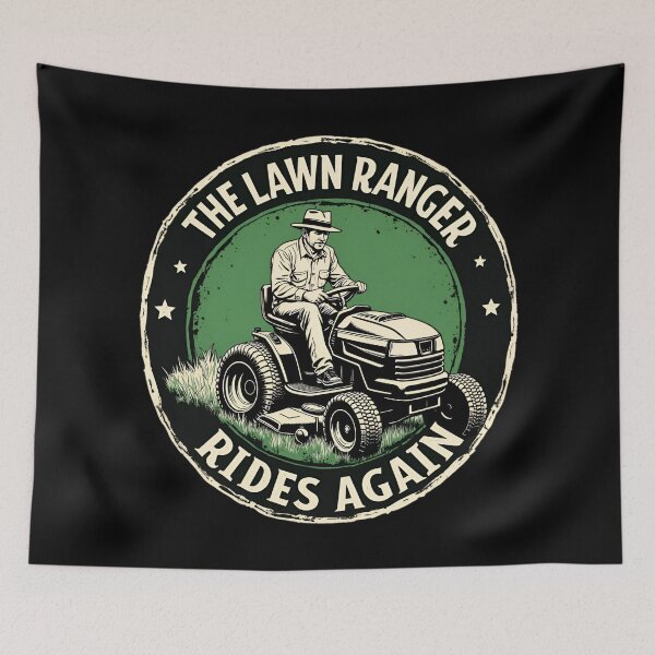 Item preview, The Lawn Ranger Rides Again Lawn Tractor Mowing  designed and sold by Blok45.