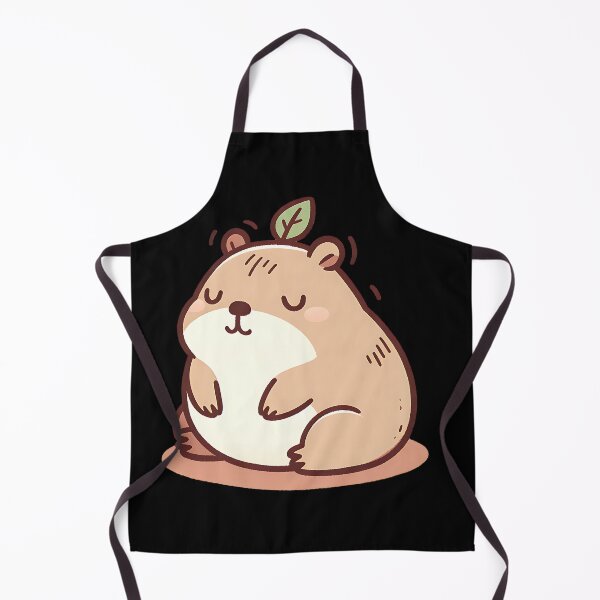 Item preview, Chibi Capybara mit Blatt – Pastell-Anime Illustration designed and sold by FreshPixelArt.