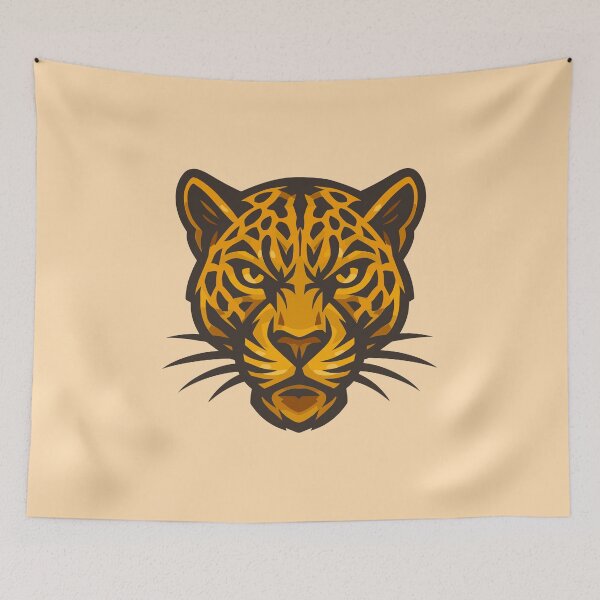 Item preview, Black and Gold Leopard Face – Bold Animal Art designed and sold by Hadrion.