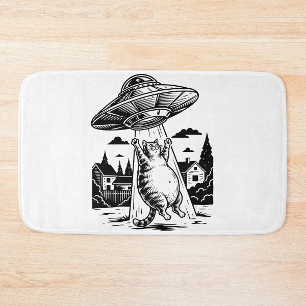 Item preview, UFO Cat Abduction: Funny Alien Encounter Sci-Fi Graphic designed and sold by Teez Haven.