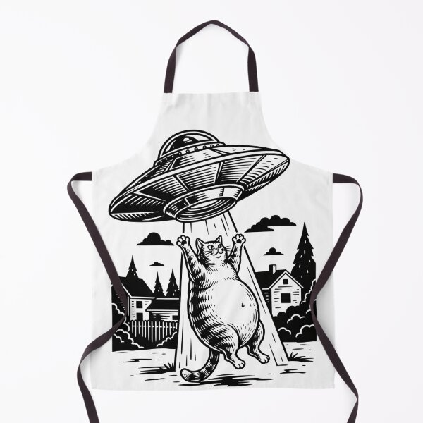 Item preview, UFO Cat Abduction: Funny Alien Encounter Sci-Fi Graphic designed and sold by Teez Haven.