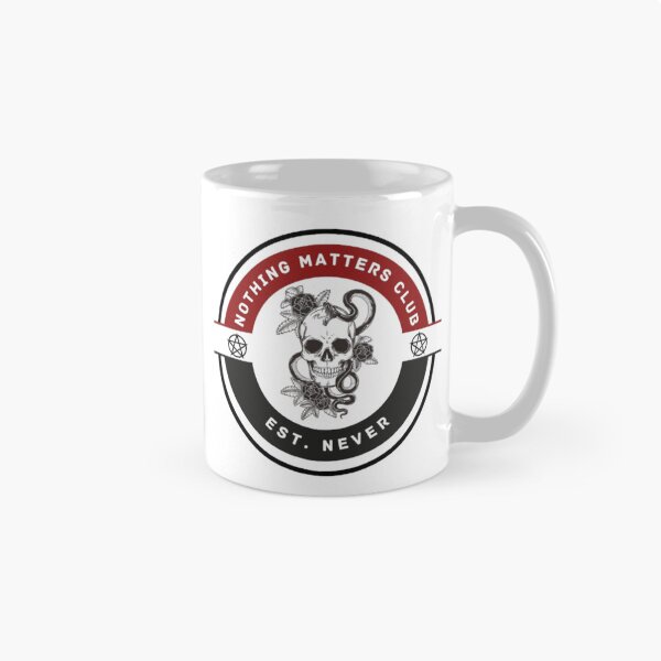 Item preview, Nothing Matters Club – Gothic Dark Humor Patch Design designed and sold by SilentDrift.
