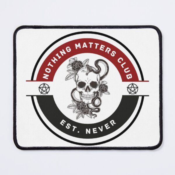 Item preview, Nothing Matters Club – Gothic Dark Humor Patch Design designed and sold by SilentDrift.