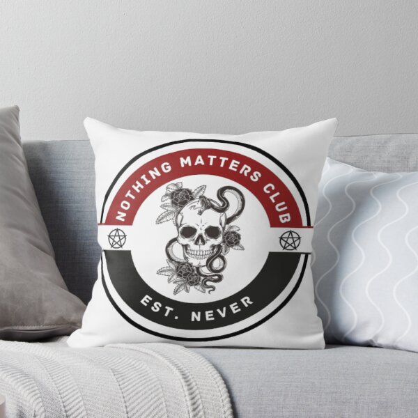 Item preview, Nothing Matters Club – Gothic Dark Humor Patch Design designed and sold by SilentDrift.