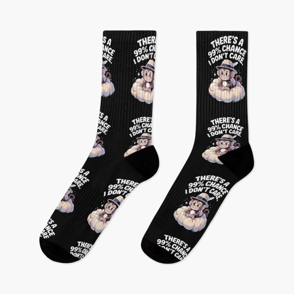 Item preview, There's A Chance I Don't Care-Funny Sarcastic Monkey Quote designed and sold by LovelyEvaDesign.