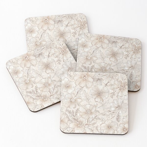 Item preview, Elegant Floral Pattern in Beige Tones designed and sold by CoolPixels.