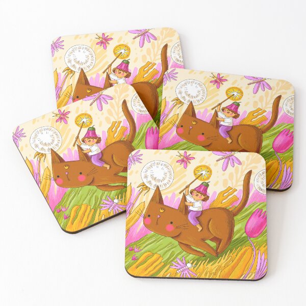 Item preview, Magical Cat & Flower Child designed and sold by Wise-Geek.