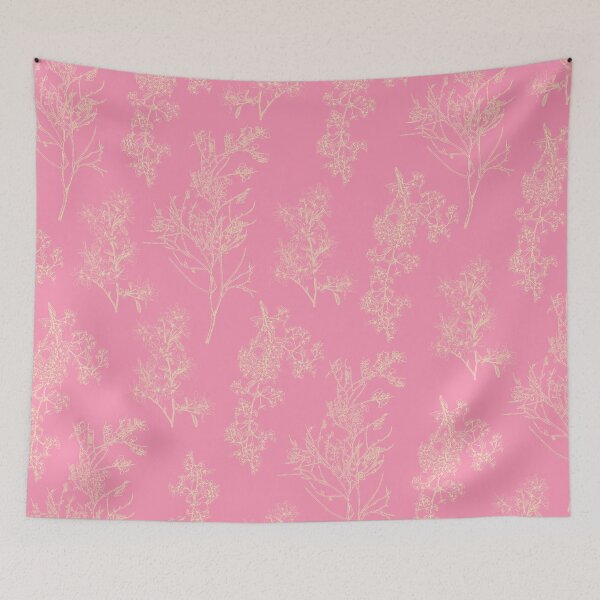 Item preview, Botanical Cottage Floral Pattern in Pink and Cream designed and sold by kierkegaard.