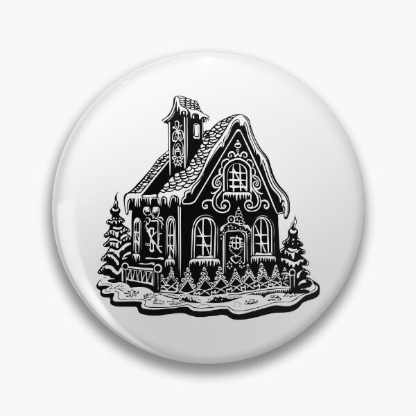 Item preview, Gingerbread House Illustration – Whimsical Christmas Ink Art designed and sold by inkoutninja.